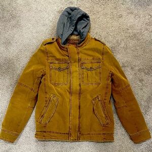 Levi’s Washed Cotton Hooded Military Jacket